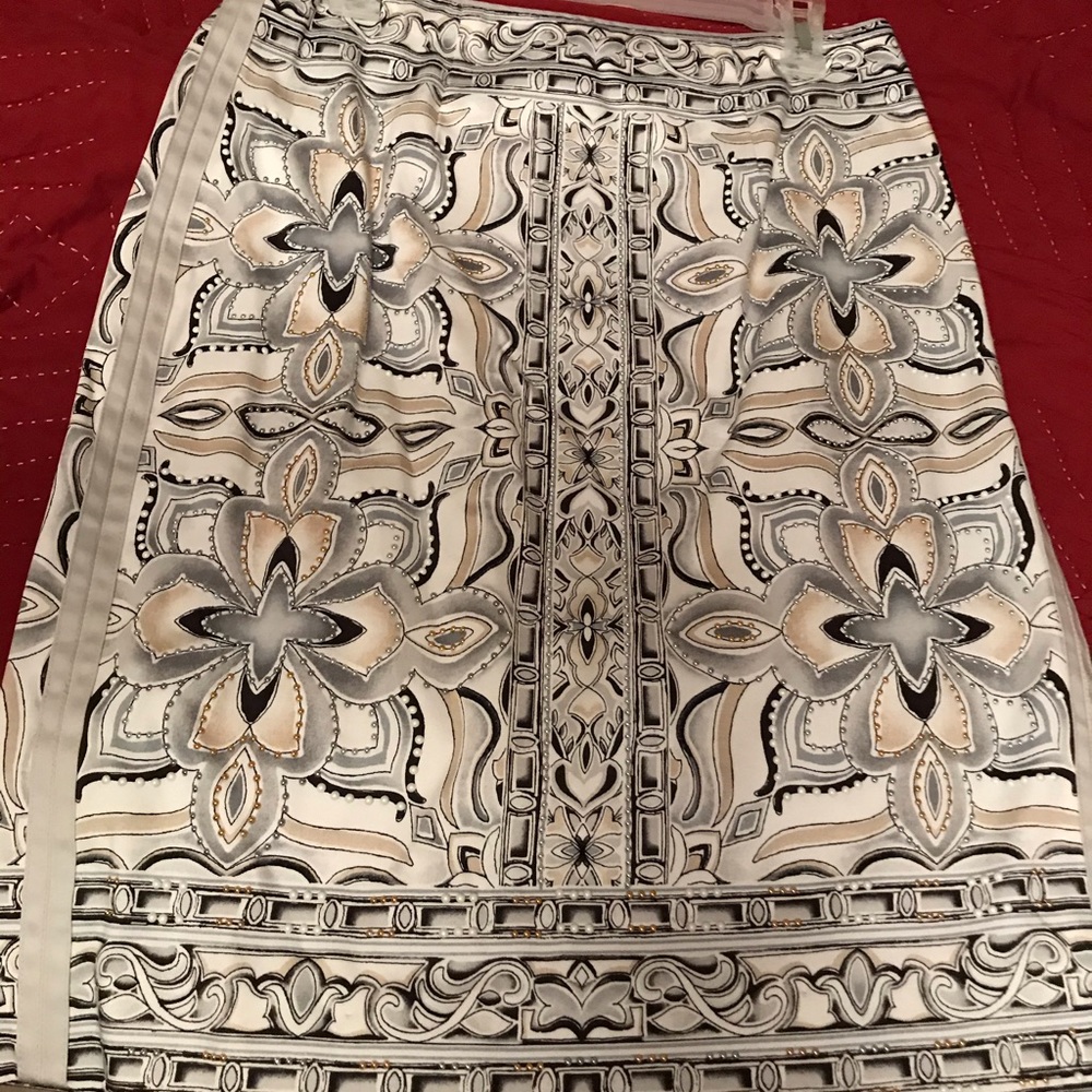 A line skirt with rhinestone accents
